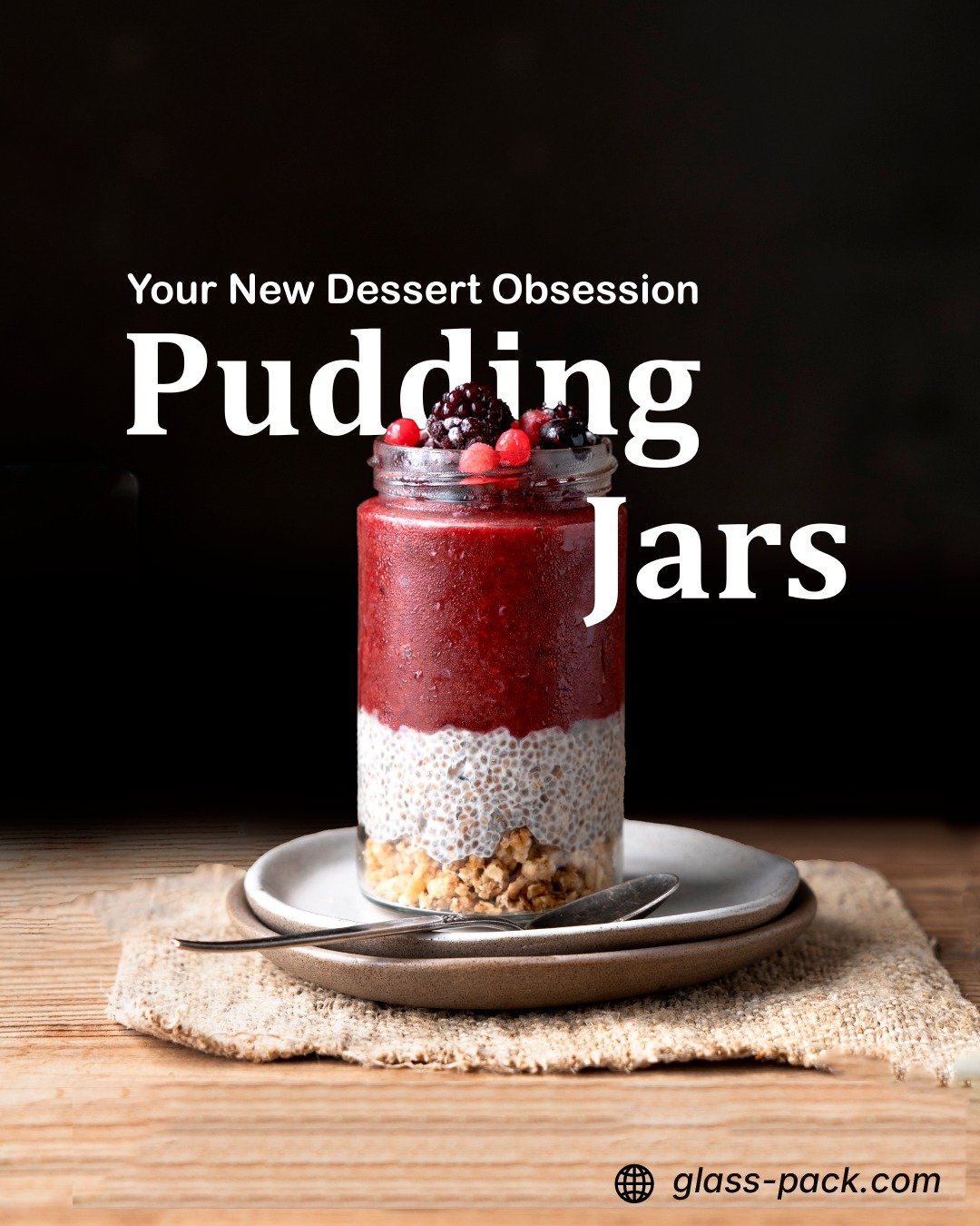 Glass Pudding Jars for Desserts