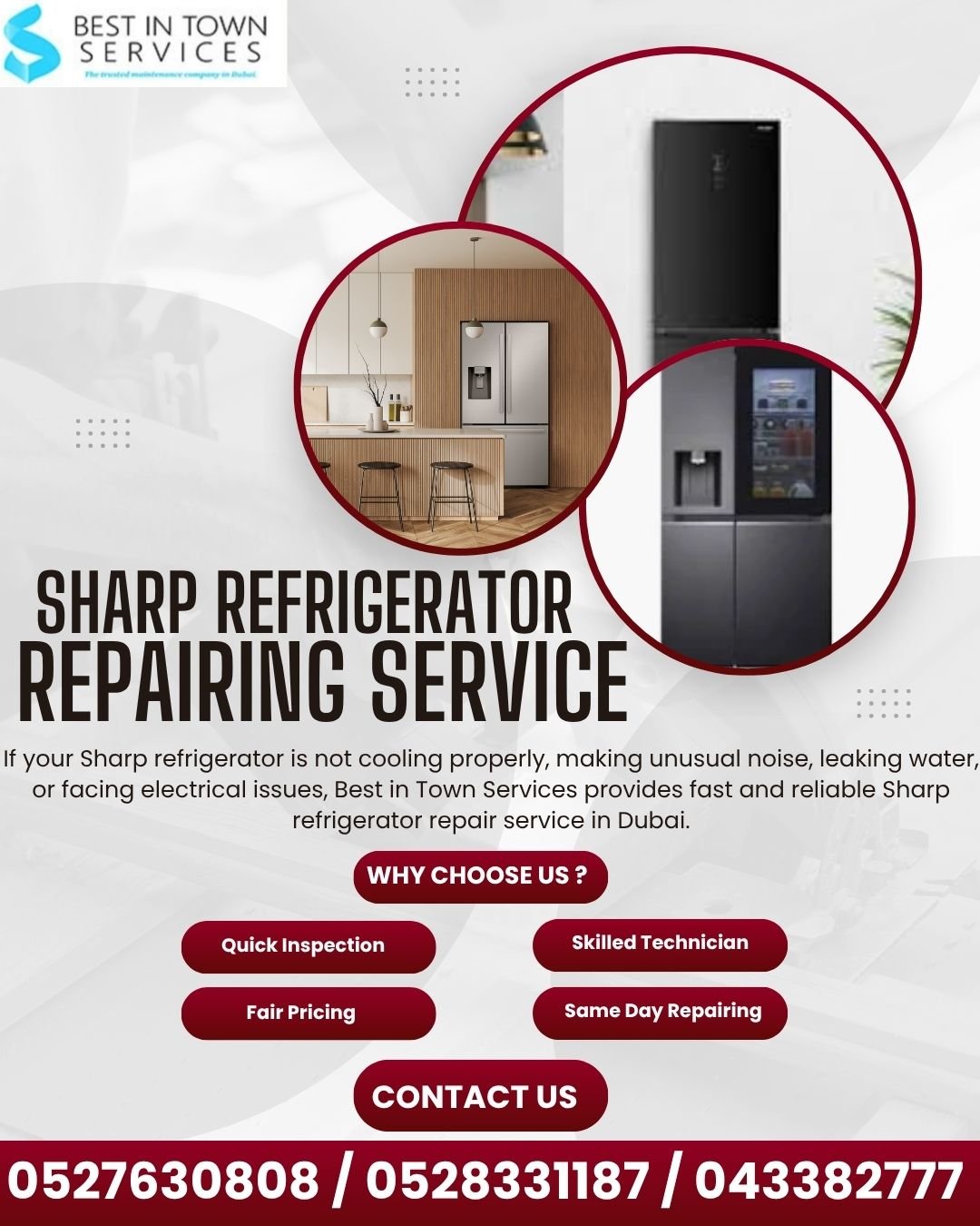 sharp refrigerator repairing service