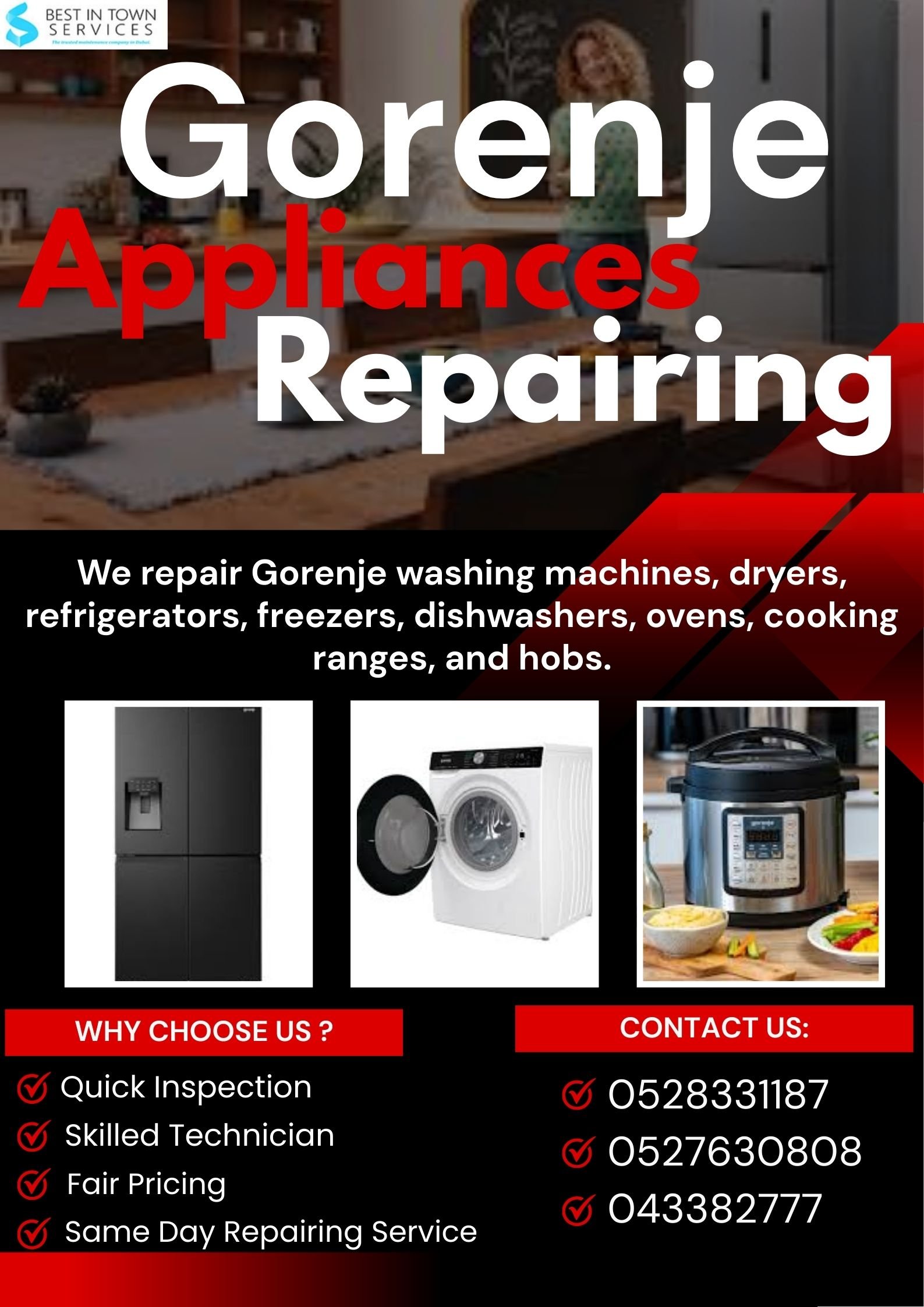 GORENJE APPLIANCES REPAIRINGS ERVICE DUBAI photo 1