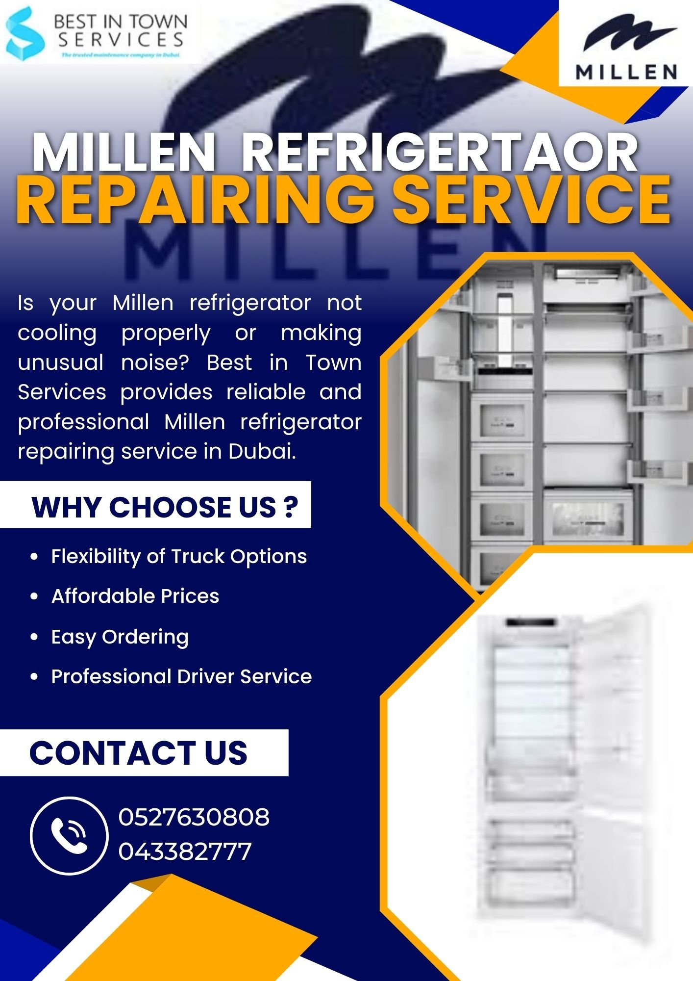 Millen refrigerator repairing service Dubai photo 1