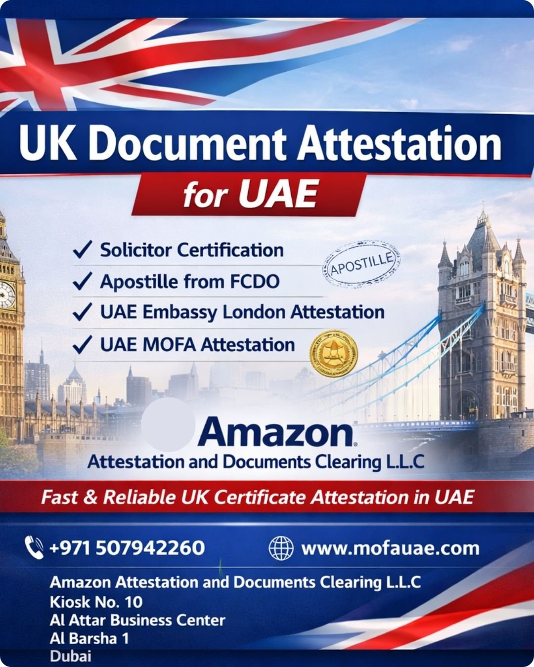 UK Document Attestation for UAE