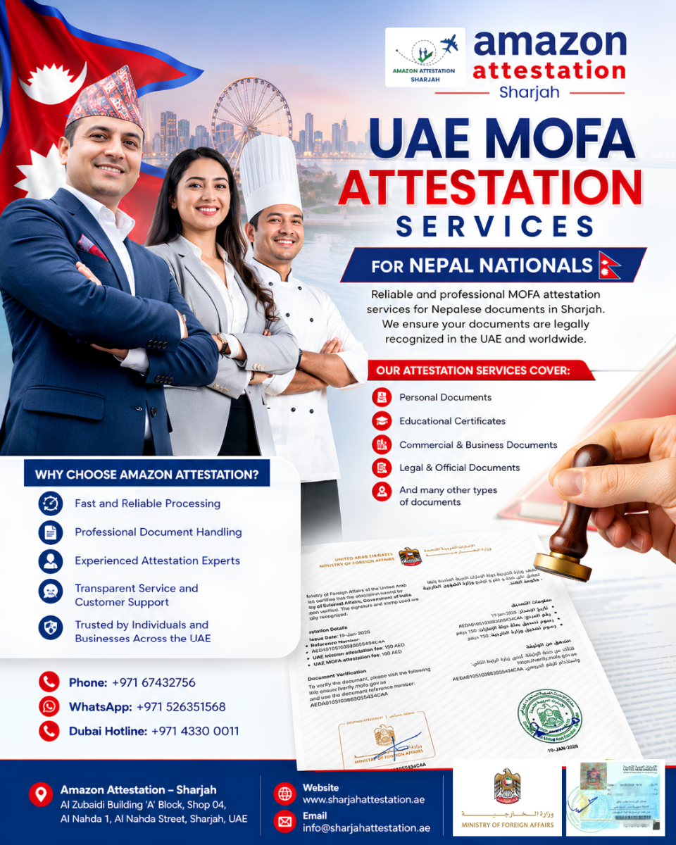 Get Your Nepalese Documents MOFA Attested Quickly in Sharjah photo 1