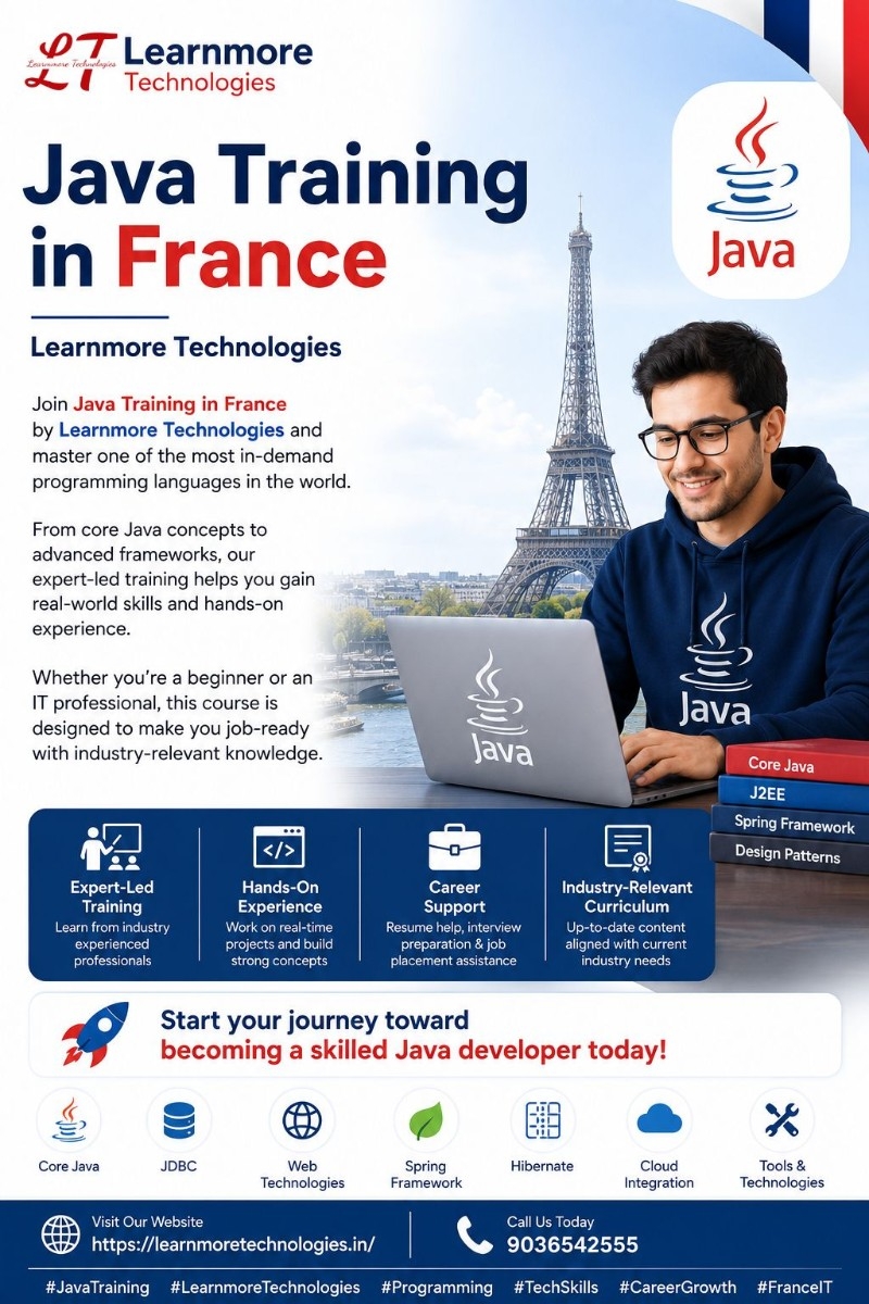 Java Training in France | Learnmore Technologies photo 1