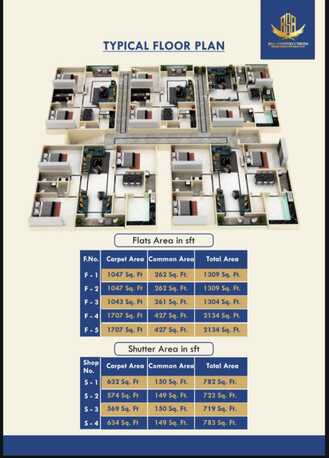 AED 9600000,  2 BR,  1300 Sq. Feet,  Flats N Shops For Sale @ Alkapur , Hyderabad. photo 2