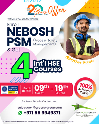 NEBOSH PSM Course In Sharjah | NEBOSH Certification