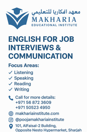 English Skills Development Al Qasimia  0568723609