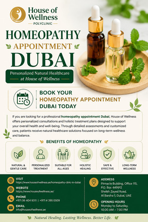 Homeopathy Appointment Dubai – Personalized Natural Healthcare At House Of Wellness photo 1