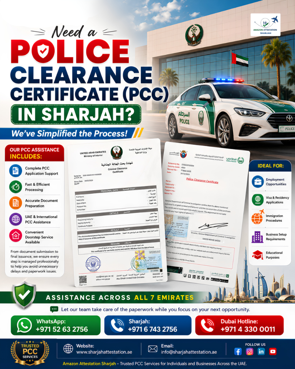 Professional PCC Attestation & Embassy Legalization Services in Sharjah! photo 1