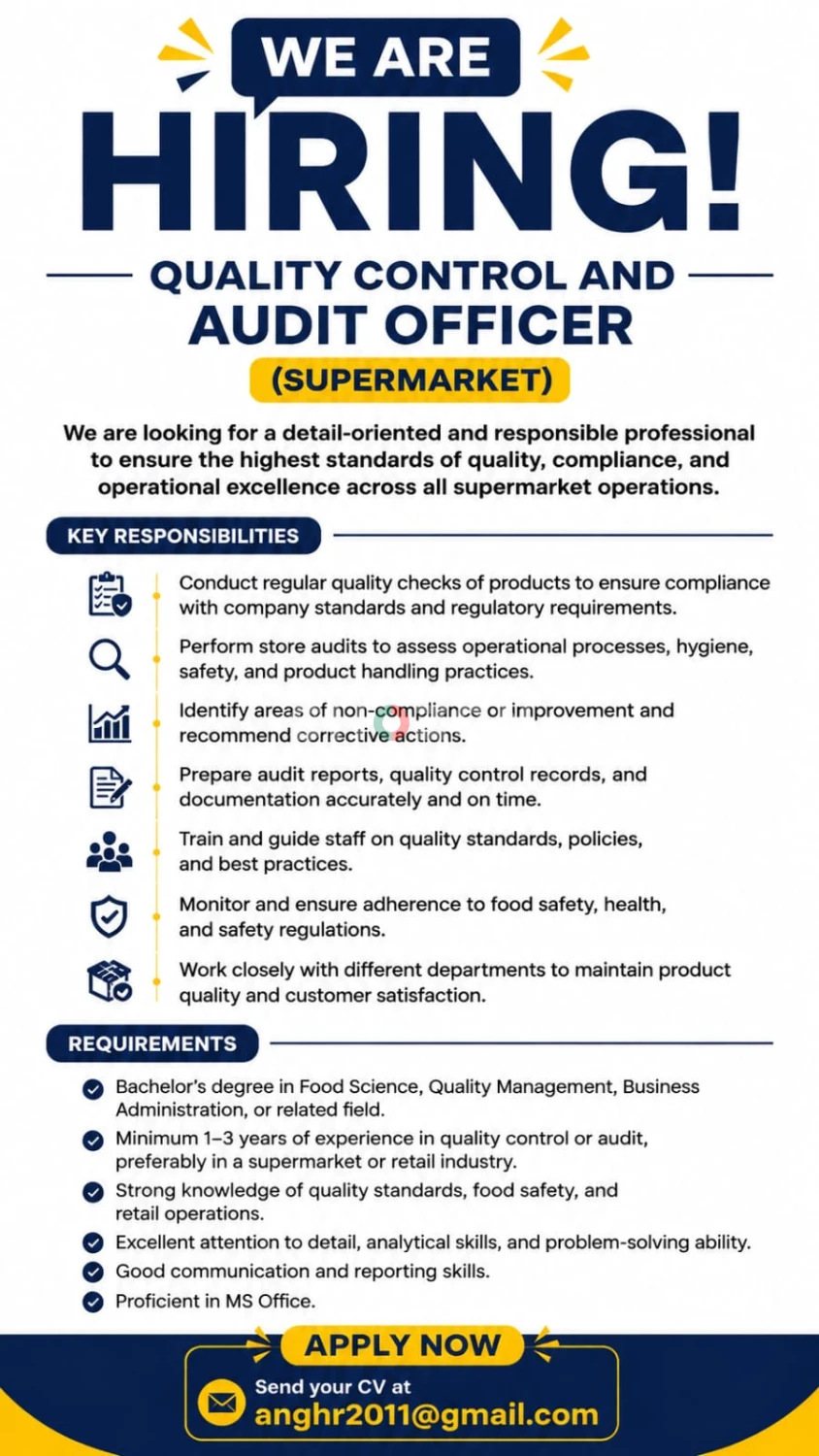 Safety/Quality Control &amp; Audit Officer photo 2