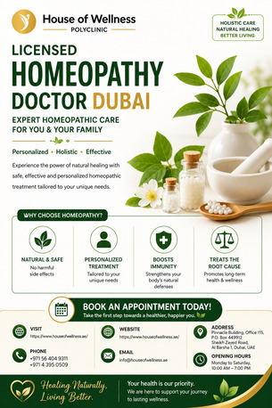 Licensed Homeopathy Doctor Dubai – Expert Homeopathic Care At House Of Wellness photo 1