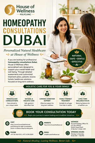Homeopathy Consultations Dubai – Personalized Natural Healthcare At House Of Wellness photo 1