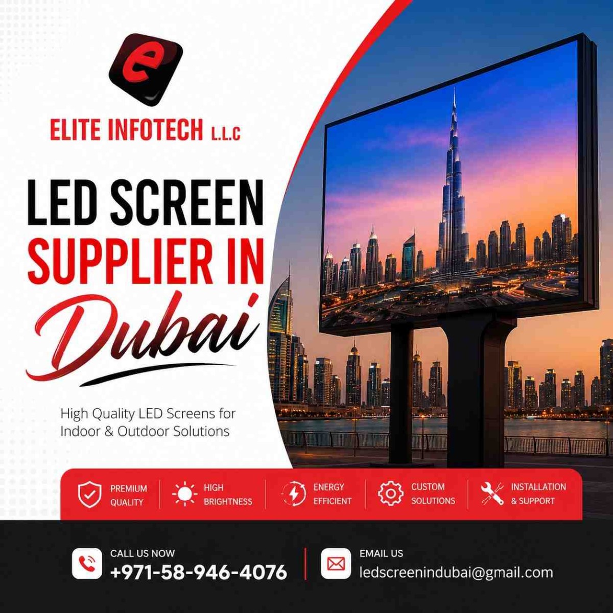 Best LED Screen Suppliers in Dubai for Events & Ads