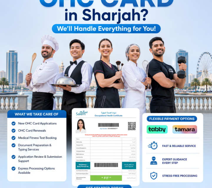 Occupational Health Card (OHC) Service in Sharjah, Contact us now!