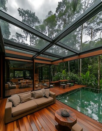 Waterproof Outdoor Glassroom Pergola For Year-Round Comfort