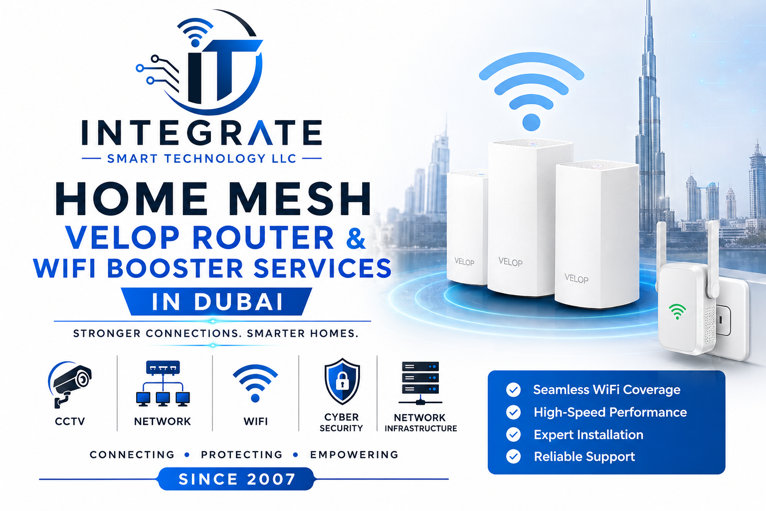 HOME MESH VELOP ROUTER & WIFI BOOSTER SERVICES IN DUBAI photo 1