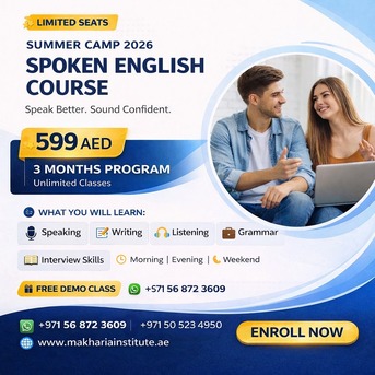 Don't Wait -Start Speaking English This Week In Sharjah. Call 0568723609