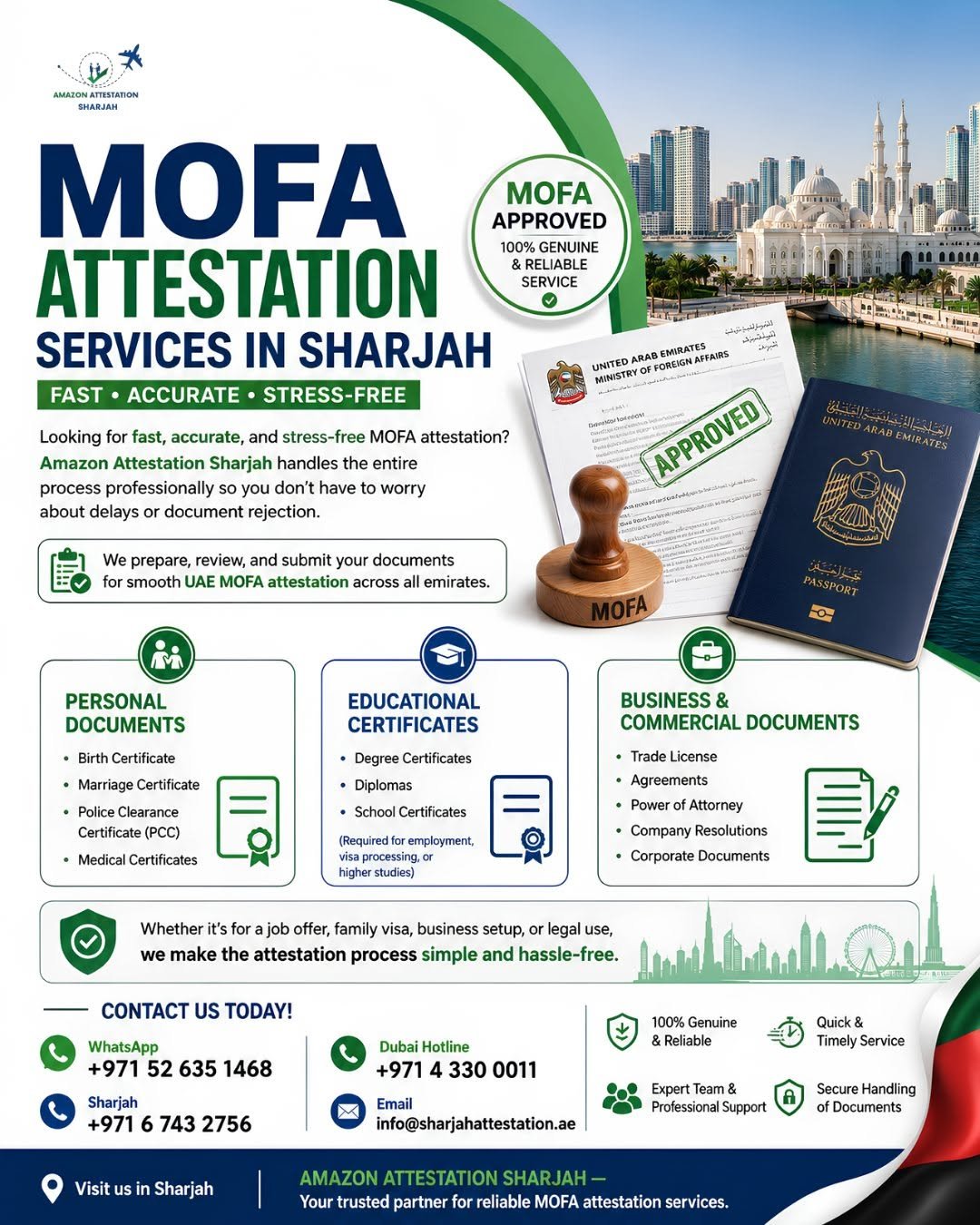 Document Attestation Services for UAE MOFA Requirements