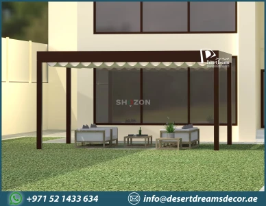 Aluminum Pergola Design Uae | Louver Roof Aluminum Pergola Dubai. photo 5