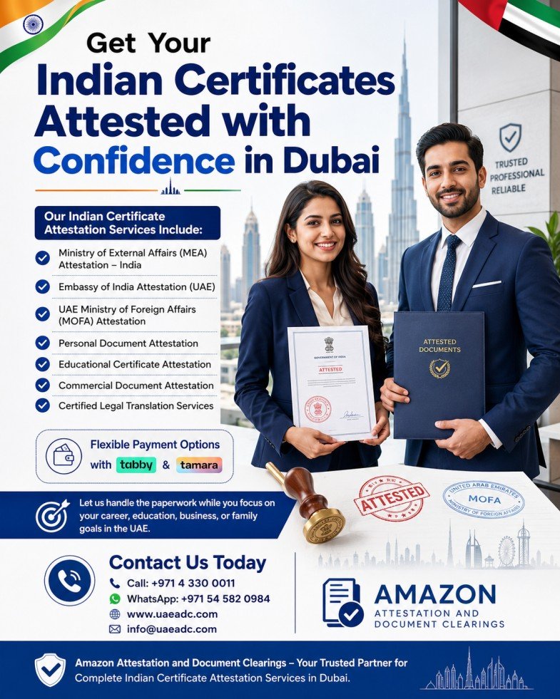 Indian Document Attestation Support in Dubai