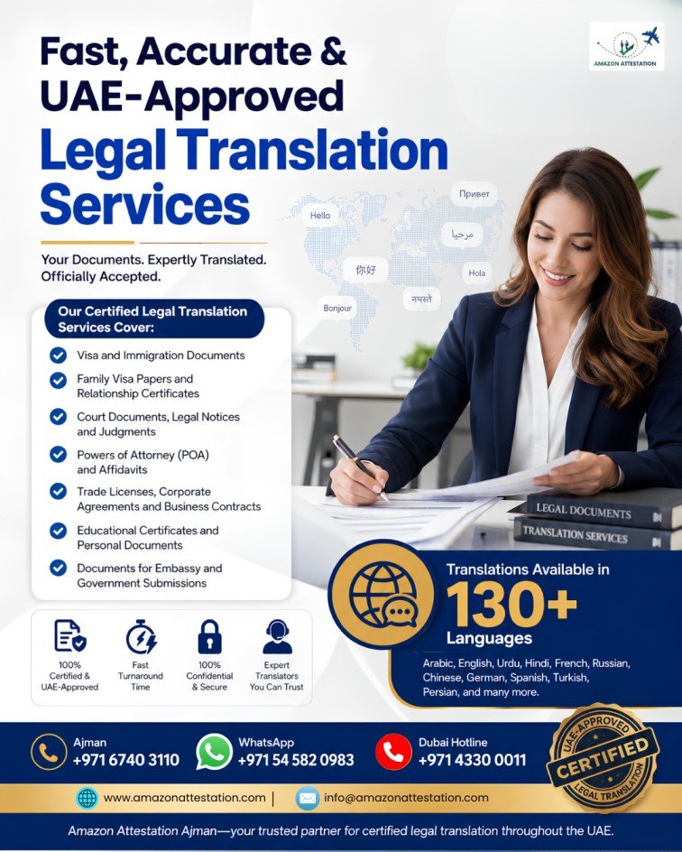 Certified & Legal Translation Services in Ajman photo 1