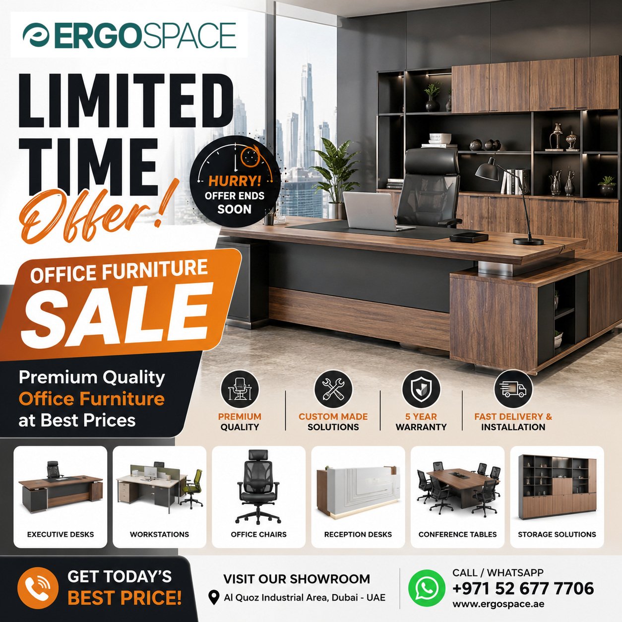 Limited Time Offer | Office Furniture Sale | Ergospace Office Furniture Dubai