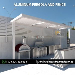 Aluminum Pergola Design Uae | Louver Roof Aluminum Pergola Dubai. photo 3