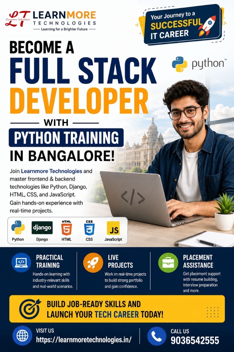 Python Full Stack Training in Bangalore | Learnmore Technologies