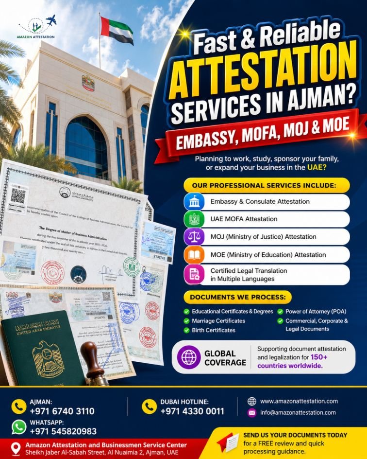 UAE MOFA Attestation Services in Ajman
