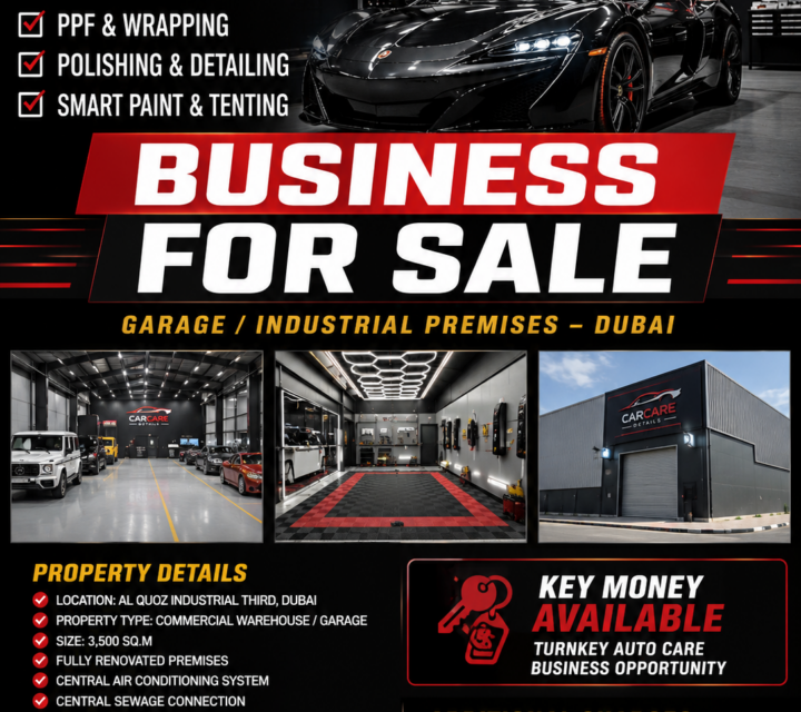 Warehouse for Rent | Car Care Business for Sale