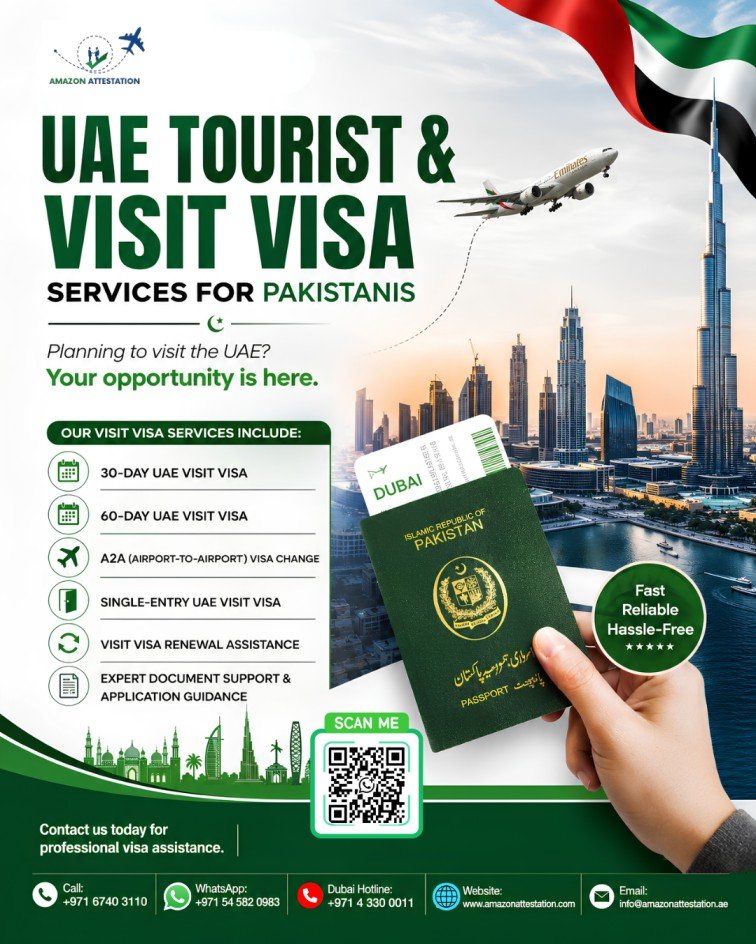 UAE Visit Visa Services for Pakistani Passport Holders