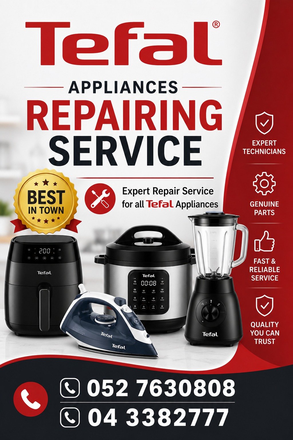 TEFAL APPLIANCES REPAIRING ON SAME DAY photo 1
