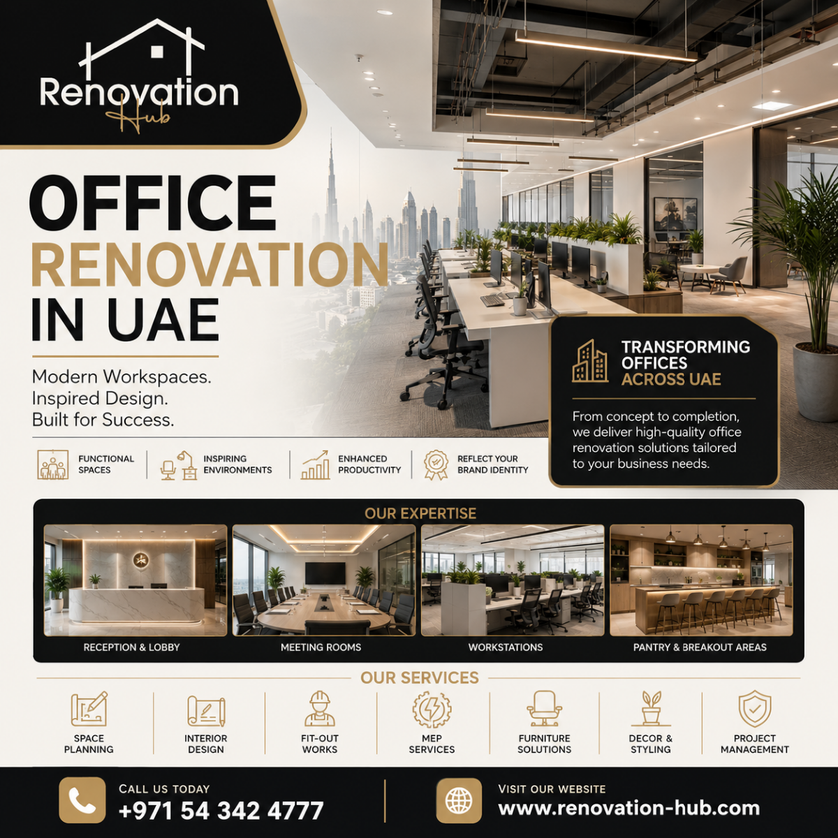 Top Office Renovation Company in UAE | Office Fit-Out Experts