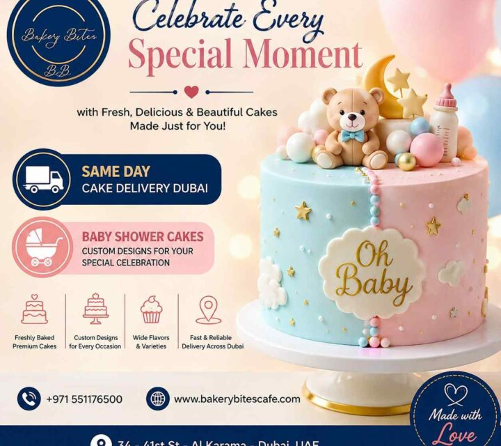 Beautiful Baby Shower Cakes in Dubai | Bakery Bites Cafe