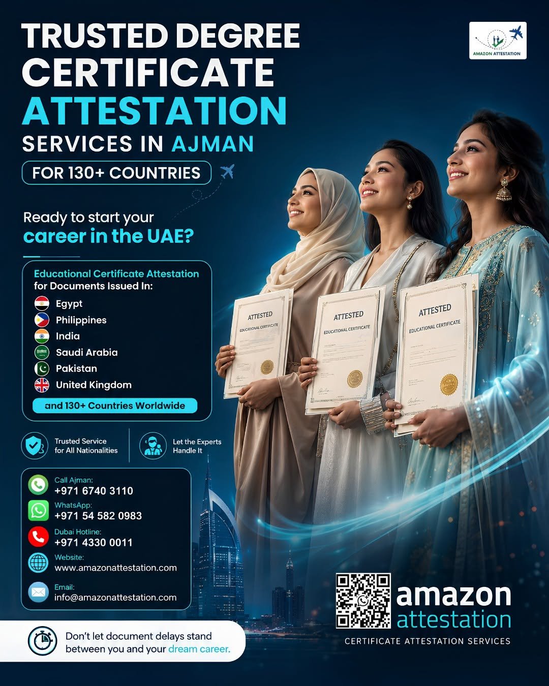 Degree Certificate Attestation Services in Ajman | Documents from 130+ Countries photo 1