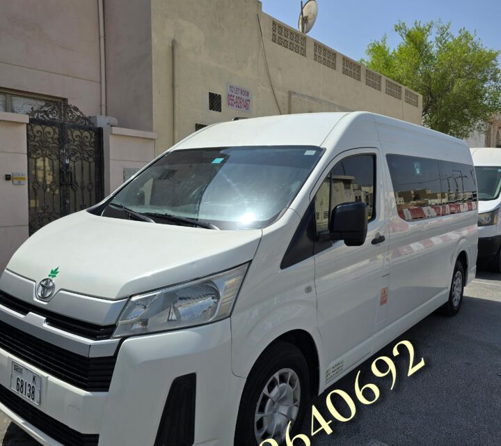 Toyota Hiace new available for rent with driver monthly& bases