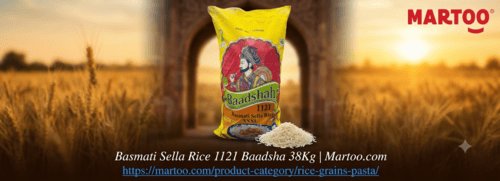 Basmati Sella Rice 1121 Baadsha 38Kg | martoo.com