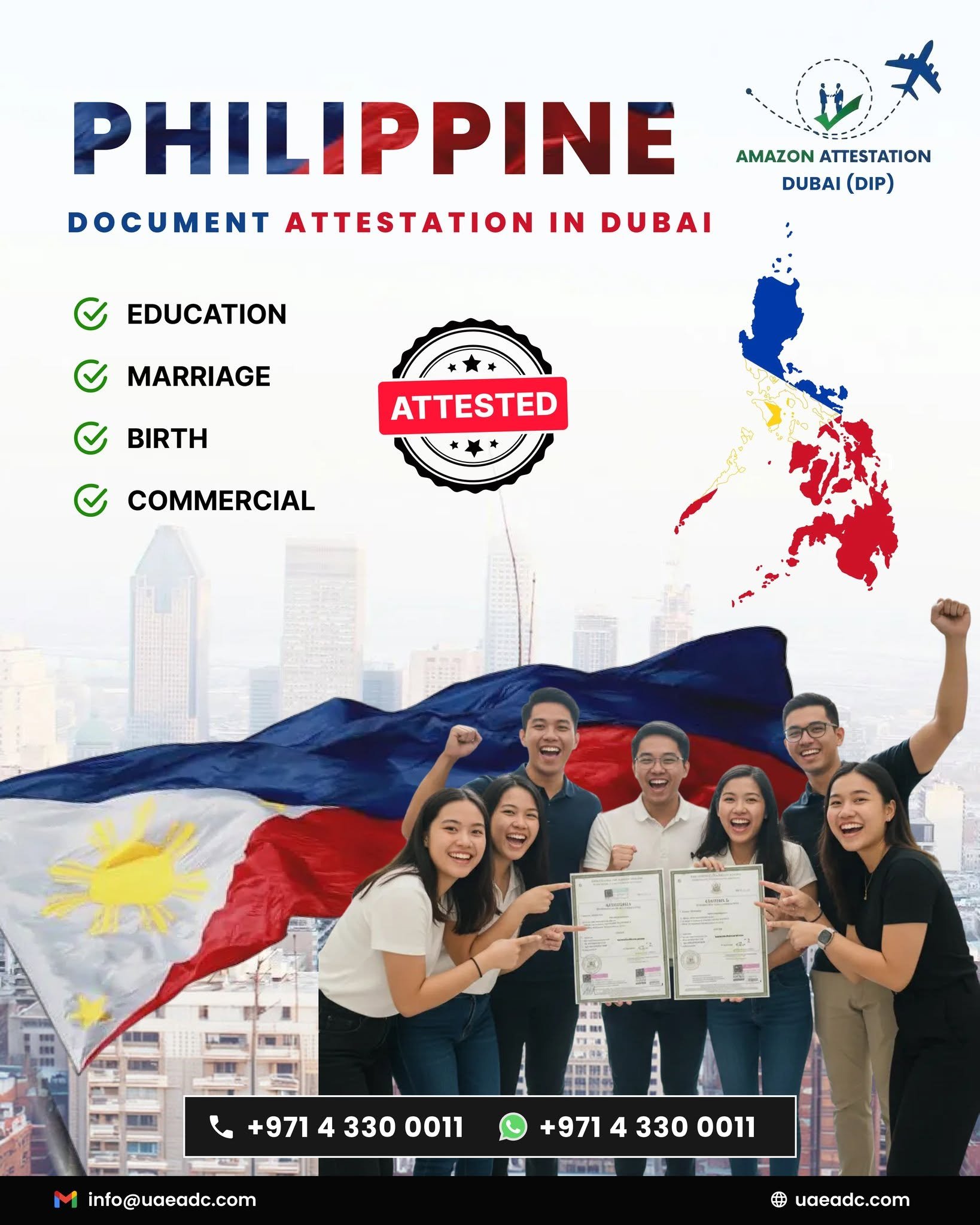 We Provide Support for Philippine Certificate Attestation in Dubai