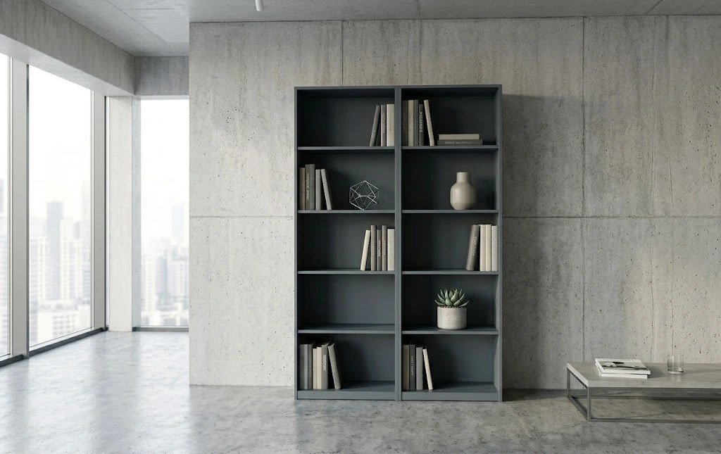 NADE Medium Open Shelf Cabinet – Modern Office Storage Solution photo 1