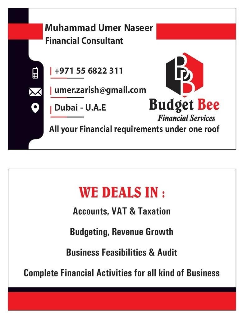 Accounting / VAT /Corporate Tax Consultant