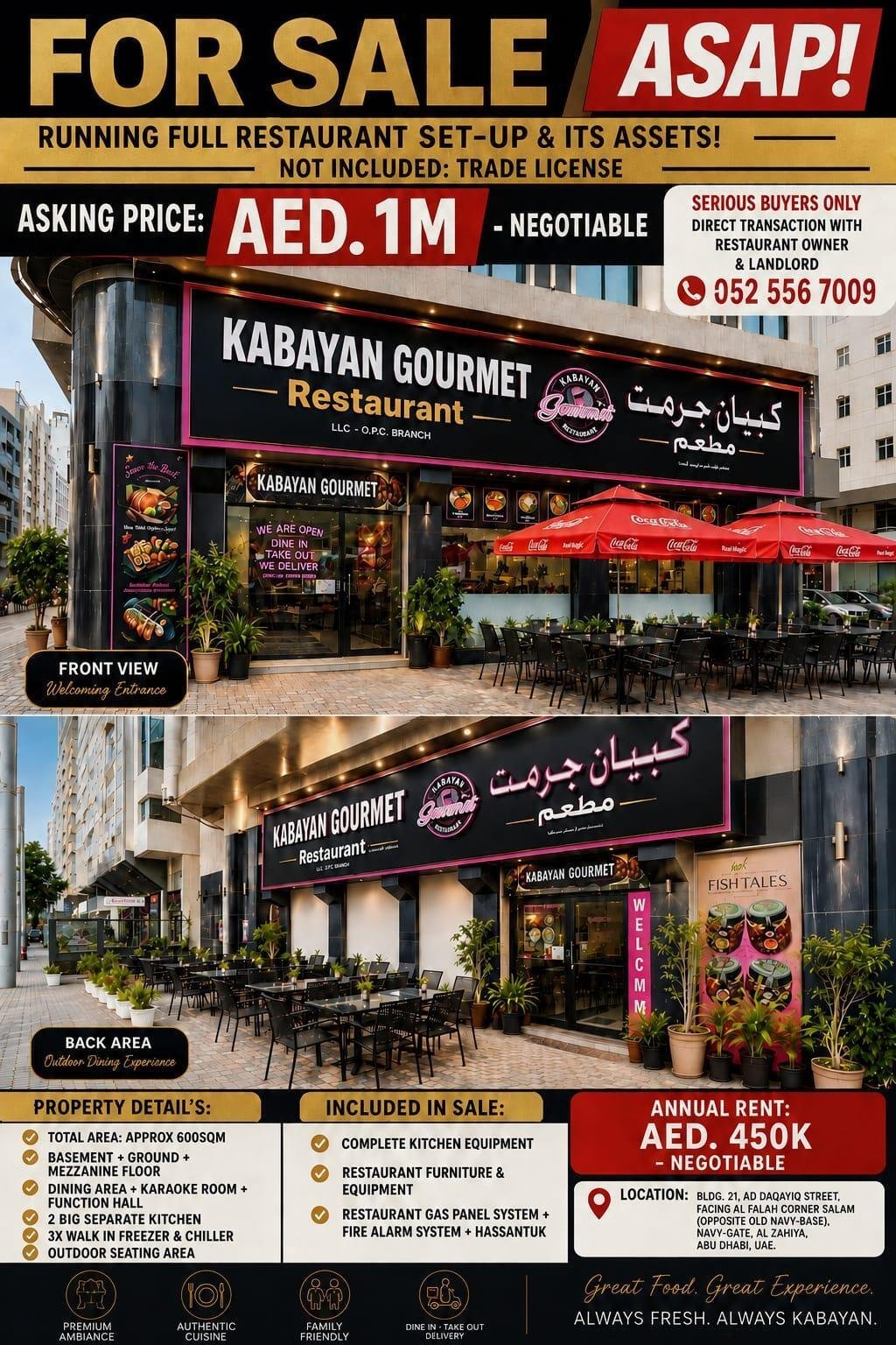 FOR SALE OPERATIONAL RUNNING ASAIN BUFFET RESTAURANT