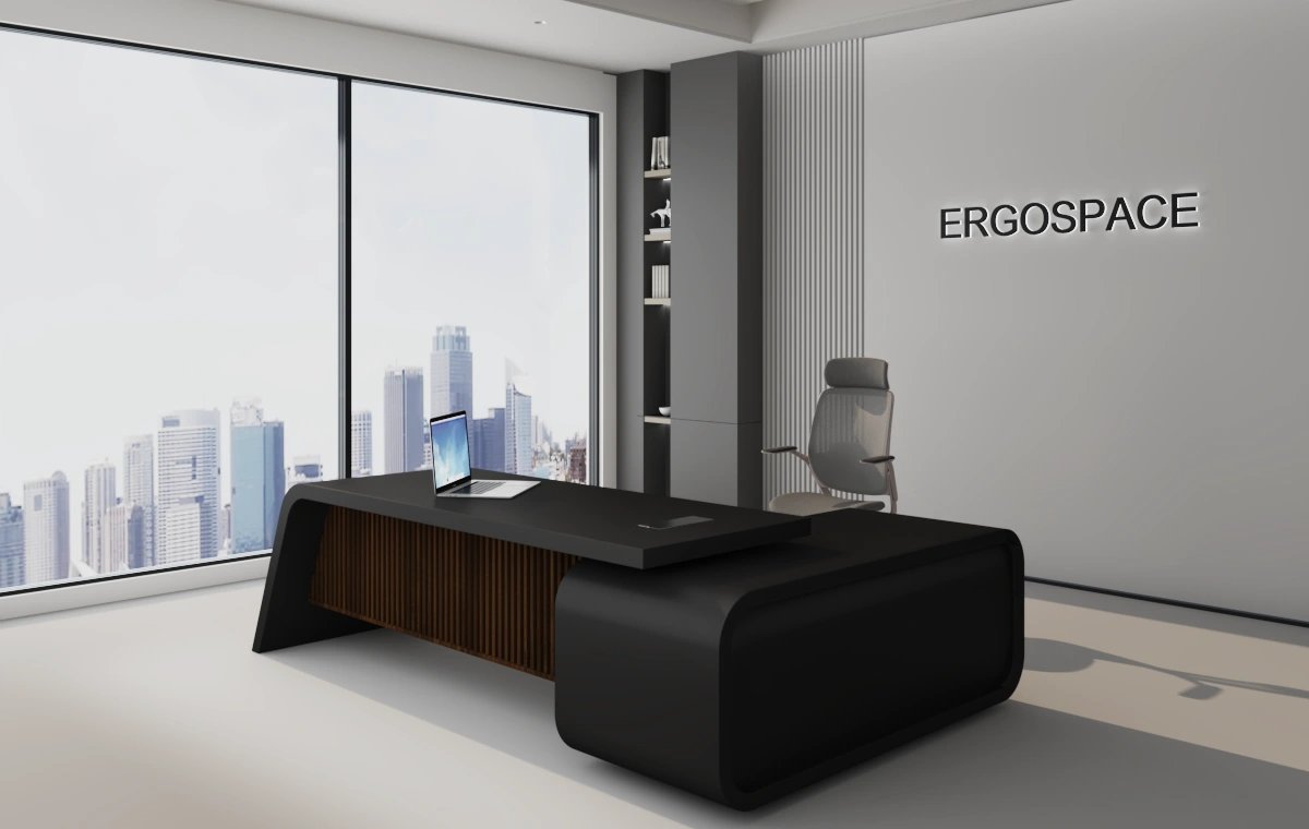 Color Modern Design Executive L Shape Desk With Side Movable Cabinet photo 2