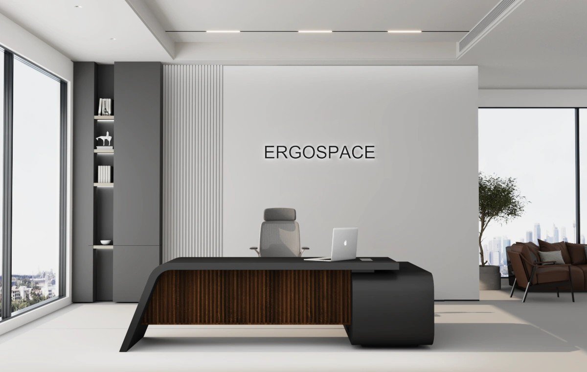 Color Modern Design Executive L Shape Desk With Side Movable Cabinet photo 1