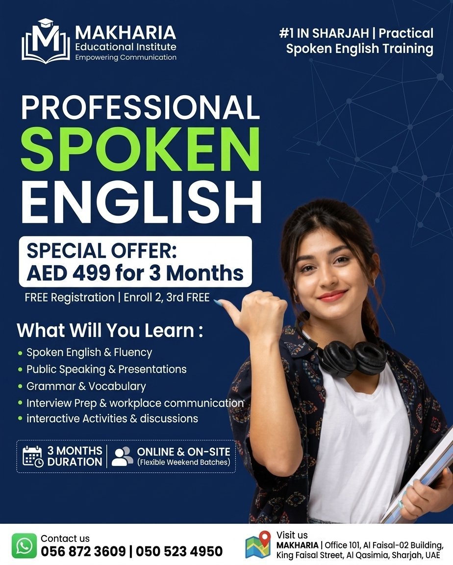English Speaking Classes Near King Faisal Road | Sharjah