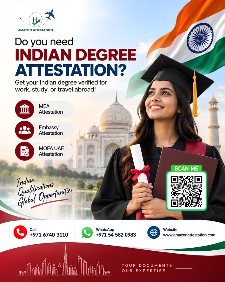 Indian Degree Certificate Attestation in Ajman, UAE photo 1