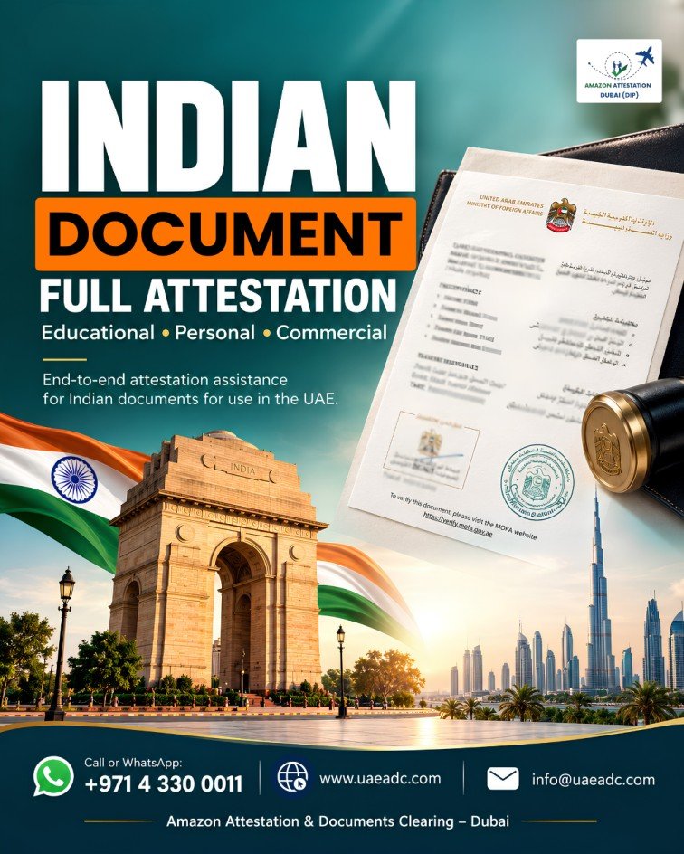 Indian Document Full Attestation Services in Dubai