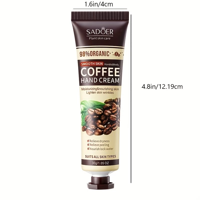 Coffee Hand Cream 30g – Moisturizing & Nourishing Formula 98 Percent Organic photo 1