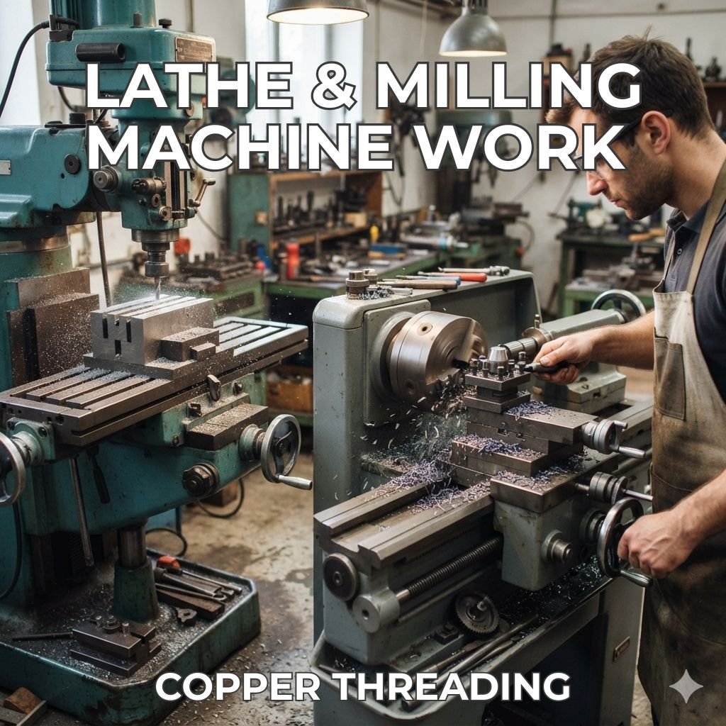 Copper Threading - Lathe & Milling Machine Work