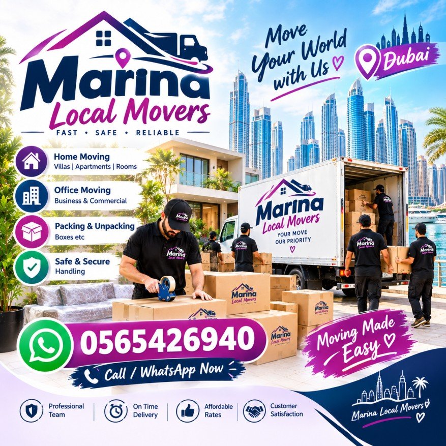 Professional movers and Packers in Dubai Villa apartment office shifting and home services
