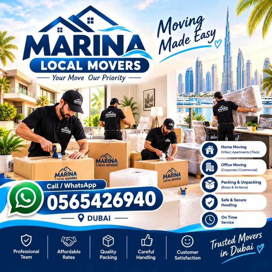 Marina Local Movers in Dubai Marina - Best Villa, Apartment and Office Shifting Service. Fast, Safe and Affordable photo 1