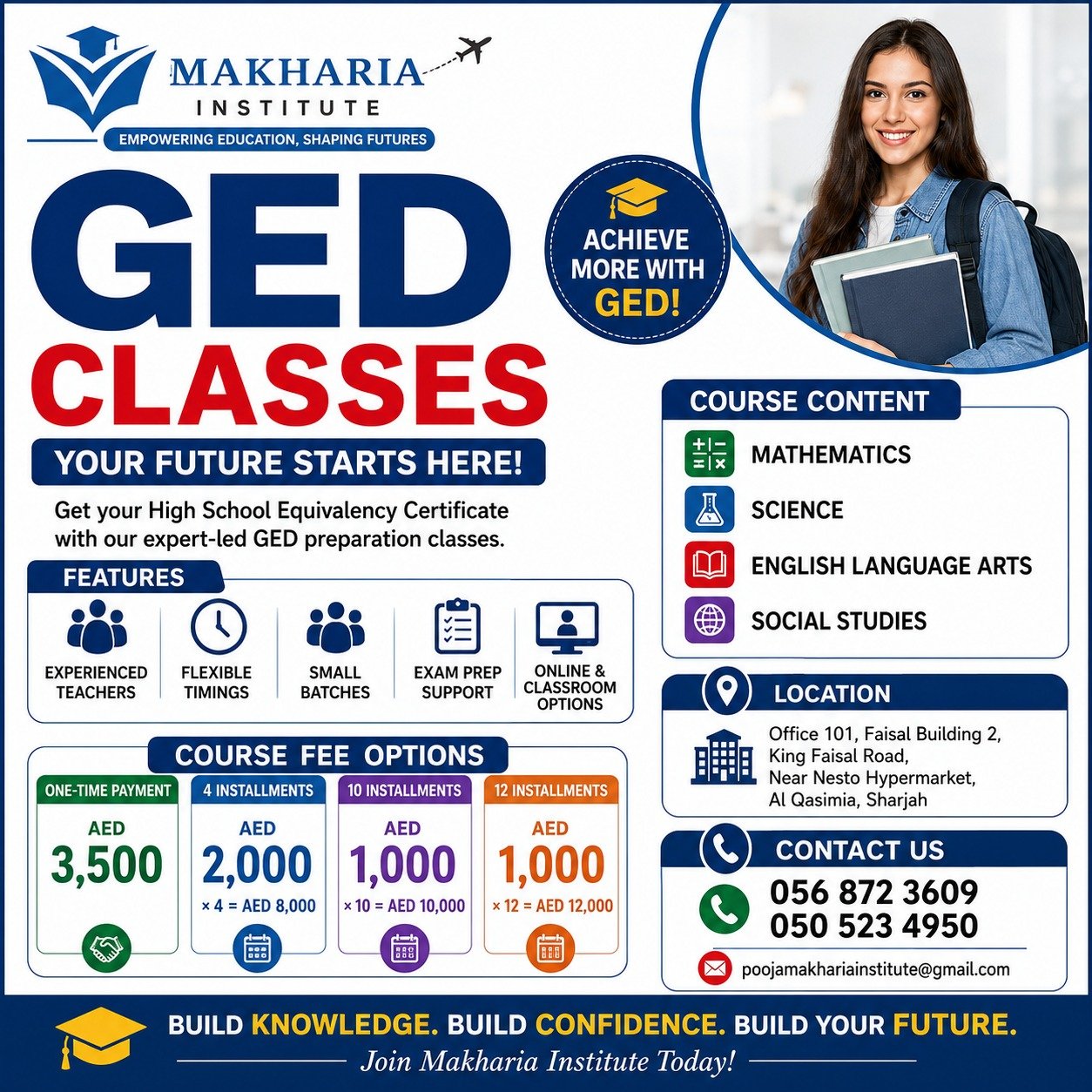 GED Online & On-Site Classes Makharia Sharjah Call 0568723609 photo 1